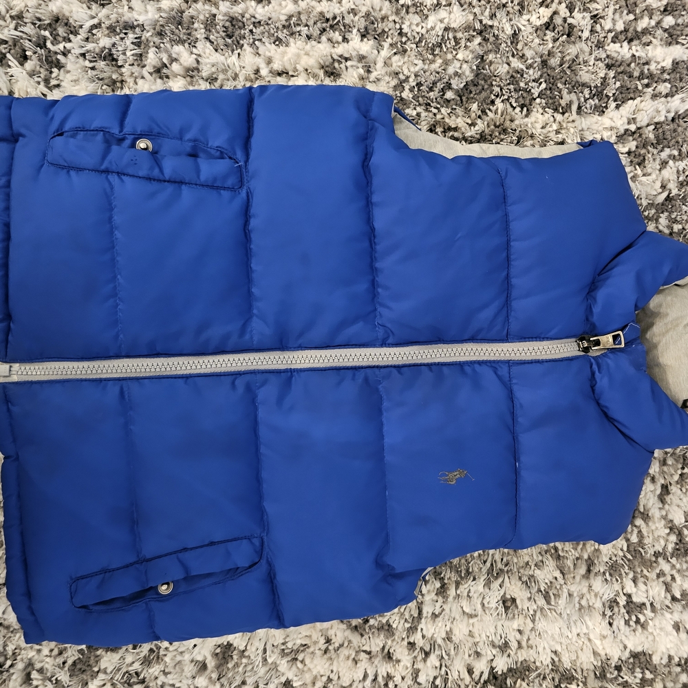 Blue Puffer Vest with Logo